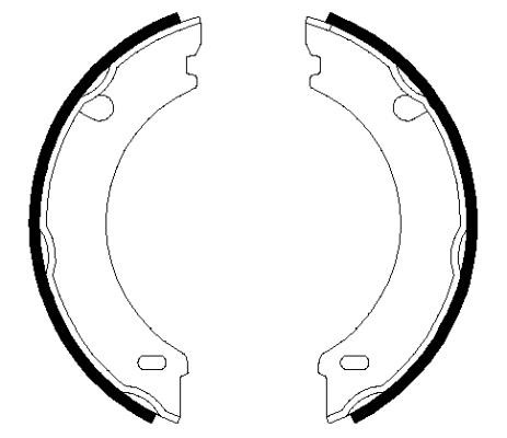 Hella 8DA 355 050-371 Parking brake shoes 8DA355050371