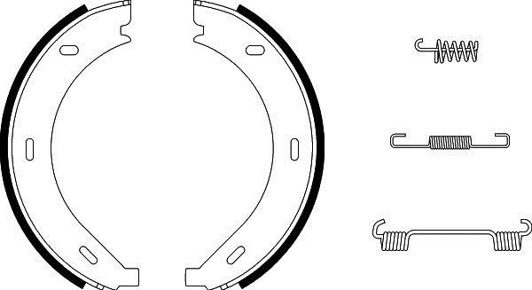 Hella 8DA 355 050-401 Parking brake shoes 8DA355050401