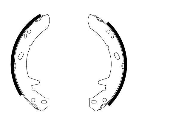 Hella 8DA 355 051-251 Parking brake shoes 8DA355051251