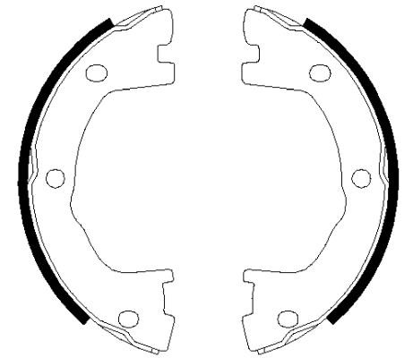 Hella 8DA 355 050-501 Parking brake shoes 8DA355050501