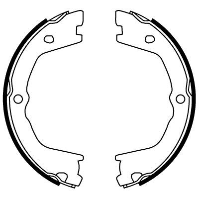 Hella 8DA 355 050-231 Parking brake shoes 8DA355050231