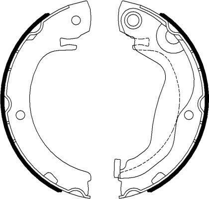 Hella 8DA 355 051-041 Parking brake shoes 8DA355051041