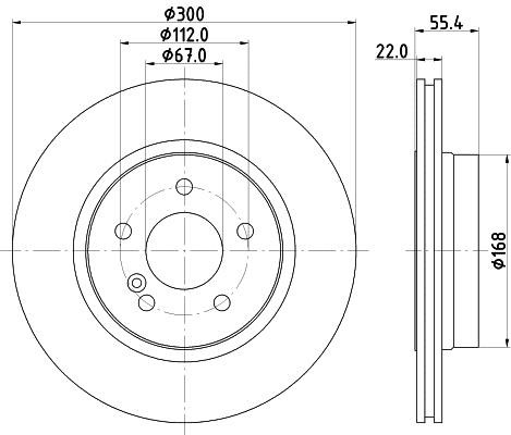 Hella 8DD 355 111-851 Brake disc 8DD355111851 8DD355111851 Hella Brake disc