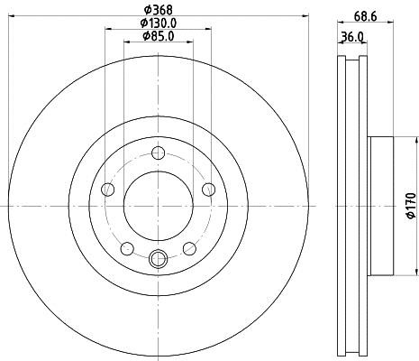 Hella 8DD 355 119-521 Brake disc 8DD355119521