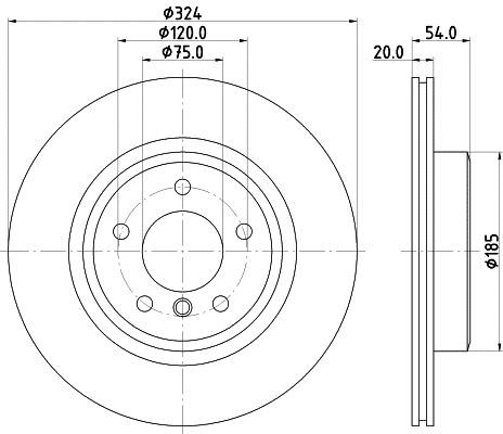 Hella 8DD 355 123-451 Brake disc 8DD355123451