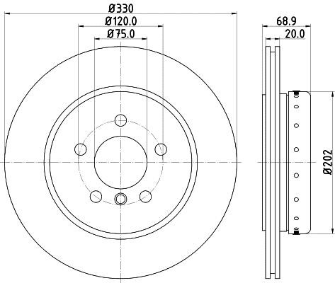 Hella 8DD 355 120-671 Brake disc 8DD355120671