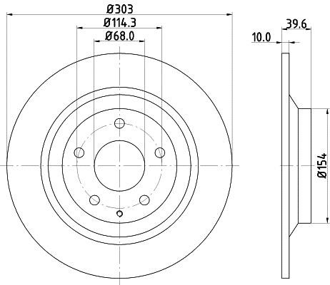 Brakes Mazda MX-30: 8DD355118541 Hella Rear solid brake disc