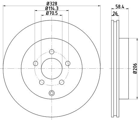 Hella 8DD 355 120-031 Brake disc 8DD355120031