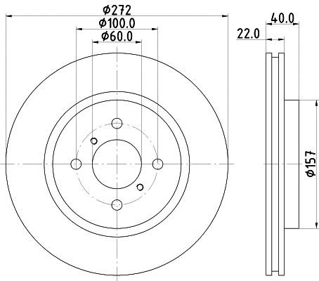 Hella 8DD 355 119-471 Brake disc 8DD355119471