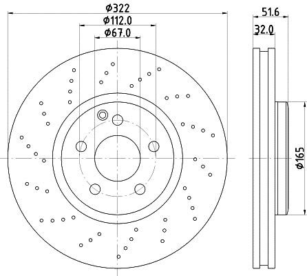 Hella 8DD 355 122-911 Brake disc 8DD355122911