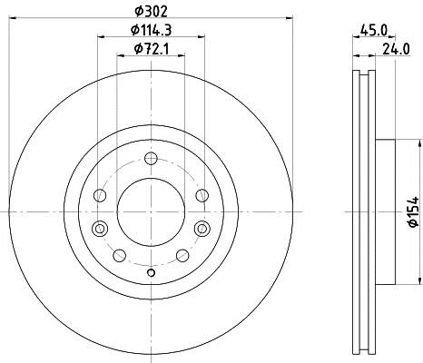 Hella 8DD 355 120-301 Brake disc 8DD355120301