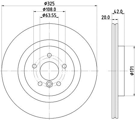 Hella 8DD 355 133-211 Brake disc 8DD355133211 8DD355133211 Hella Brake disc
