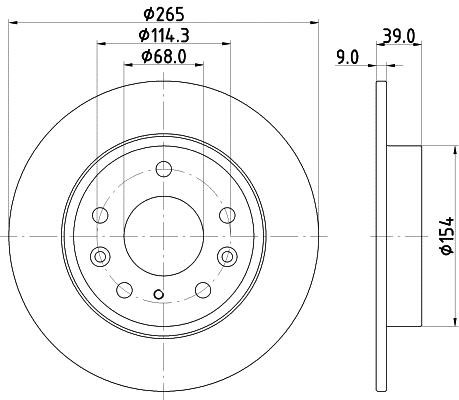 Hella 8DD 355 133-501 Brake disc 8DD355133501