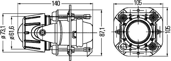 Fog lamp Hella 1NL 008 090-397