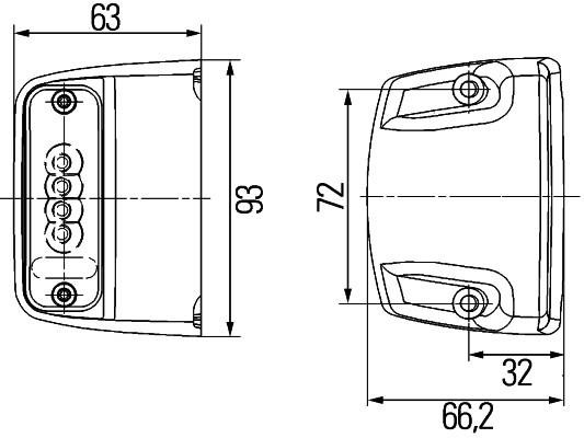 License lamp Hella 2KA 010 278-421