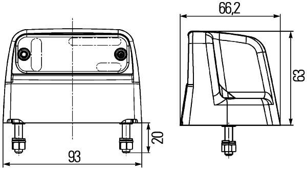 License lamp Hella 2KA 012 271-231