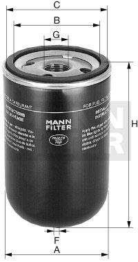 Mann-Filter WK 719/5 Fuel filter WK7195