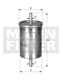 Mann-Filter WK 612/1 Fuel filter WK6121