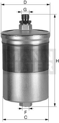 Mann-Filter WK 726/1 Fuel filter WK7261
