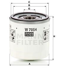 Mann-Filter W7054 Oil Filter W7054