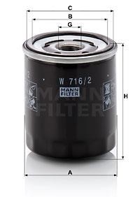 Mann-Filter W 716/2 Oil Filter W7162