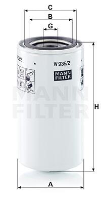 Mann-Filter W 935/2 Hydraulic filter W9352