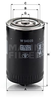 Mann-Filter W 940/25 (10) Oil Filter W9402510