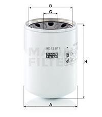 Mann-Filter WD 13 011 X Hydraulic filter WD13011X