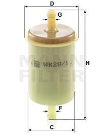 Mann-Filter WK 28/1 Fuel filter WK281