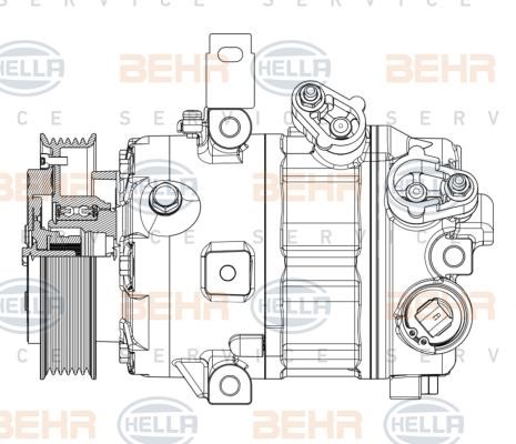 Compressor, air conditioning Hella 8FK 351 008-141