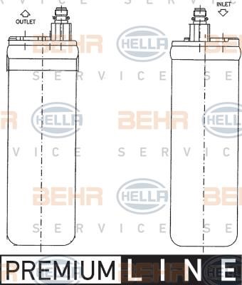 Hella 8FT 351 198-611 Dryer, air conditioner 8FT351198611