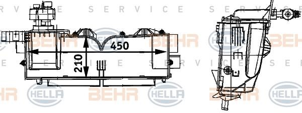 Hella 8FV 351 211-681 Air conditioner evaporator 8FV351211681