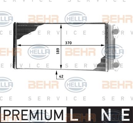 Hella 8FH 351 312-491 Heat exchanger, interior heating 8FH351312491