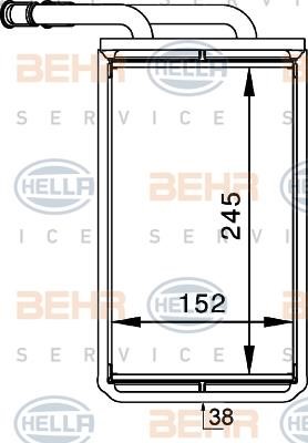 Hella 8FH 351 313-101 Heat exchanger, interior heating 8FH351313101
