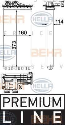Hella 8FH 351 315-581 Heat exchanger, interior heating 8FH351315581