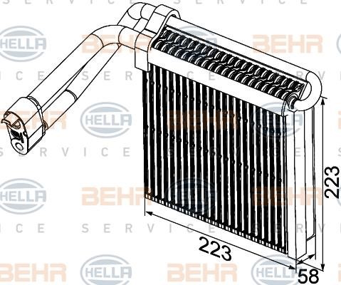 Hella 8FV 351 330-741 Air conditioner evaporator 8FV351330741