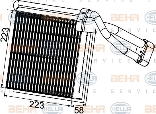 Hella 8FV 351 330-761 Air conditioner evaporator 8FV351330761