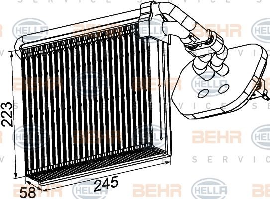 Hella 8FV 351 331-021 Air conditioner evaporator 8FV351331021