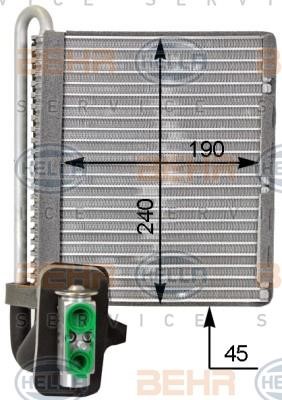 Air conditioner evaporator Hella 8FV 351 331-321