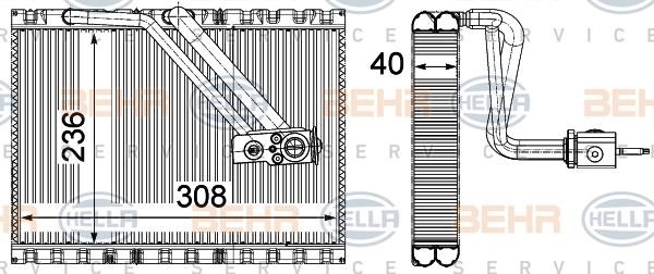 Hella 8FV 351 331-541 Air conditioner evaporator 8FV351331541