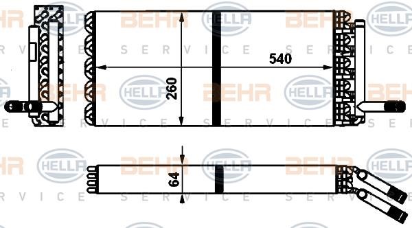 Hella 8FH 351 394-001 Heat exchanger, interior heating 8FH351394001