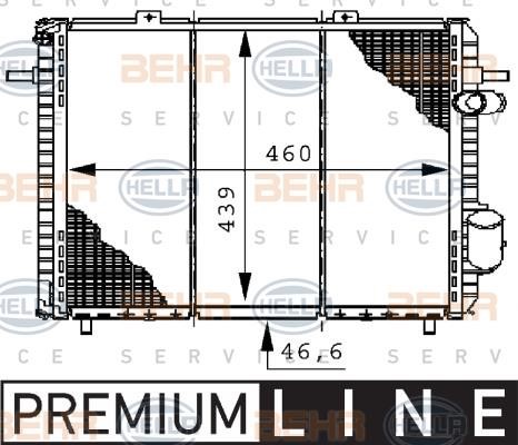 Hella 8MK 376 706-401 Radiator, engine cooling 8MK376706401