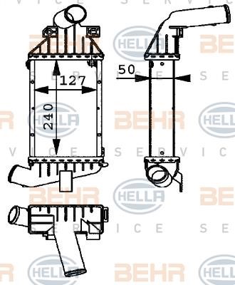 8ML376723121 Hella Intercooler, charger