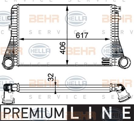 Hella 8ML 376 723-541 Intercooler, charger 8ML376723541