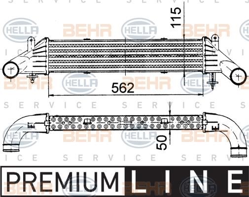 Hella 8ML 376 724-161 Intercooler, charger 8ML376724161