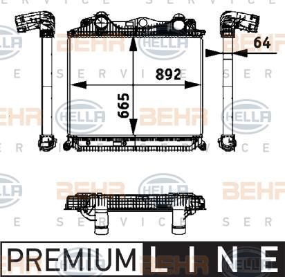8ML376724321 Hella Intercooler, charger