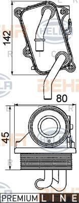 Hella 8MO 376 725-301 Oil cooler 8MO376725301