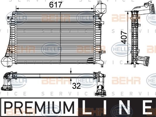 Hella 8ML 376 746-071 Intercooler, charger 8ML376746071