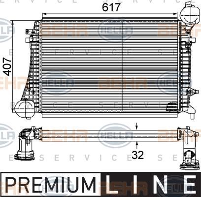 Hella 8ML 376 746-161 Intercooler, charger 8ML376746161