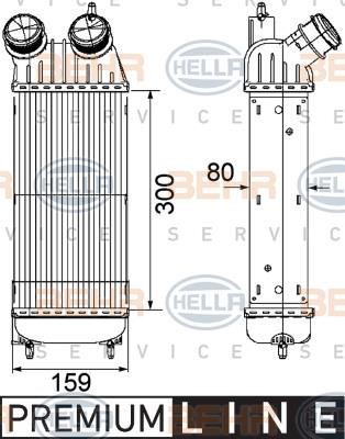 Hella 8ML 376 746-211 Intercooler, charger 8ML376746211